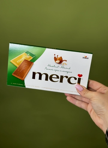 Молочный шоколад «Merci» 100г от интернет-магазина цветов в 